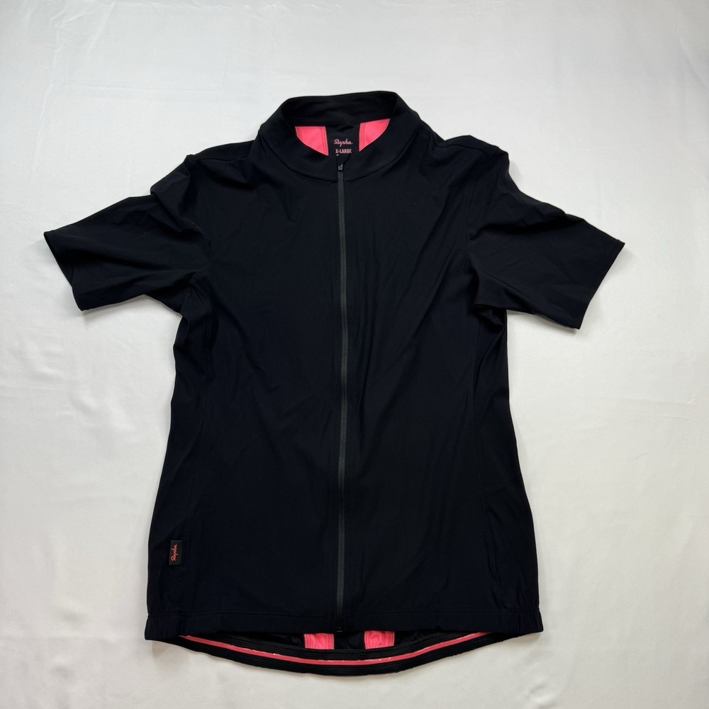 New RAPHA Souplesse Women's Jersey Size XL Black‎ Pink Pocket  Romania Cycling